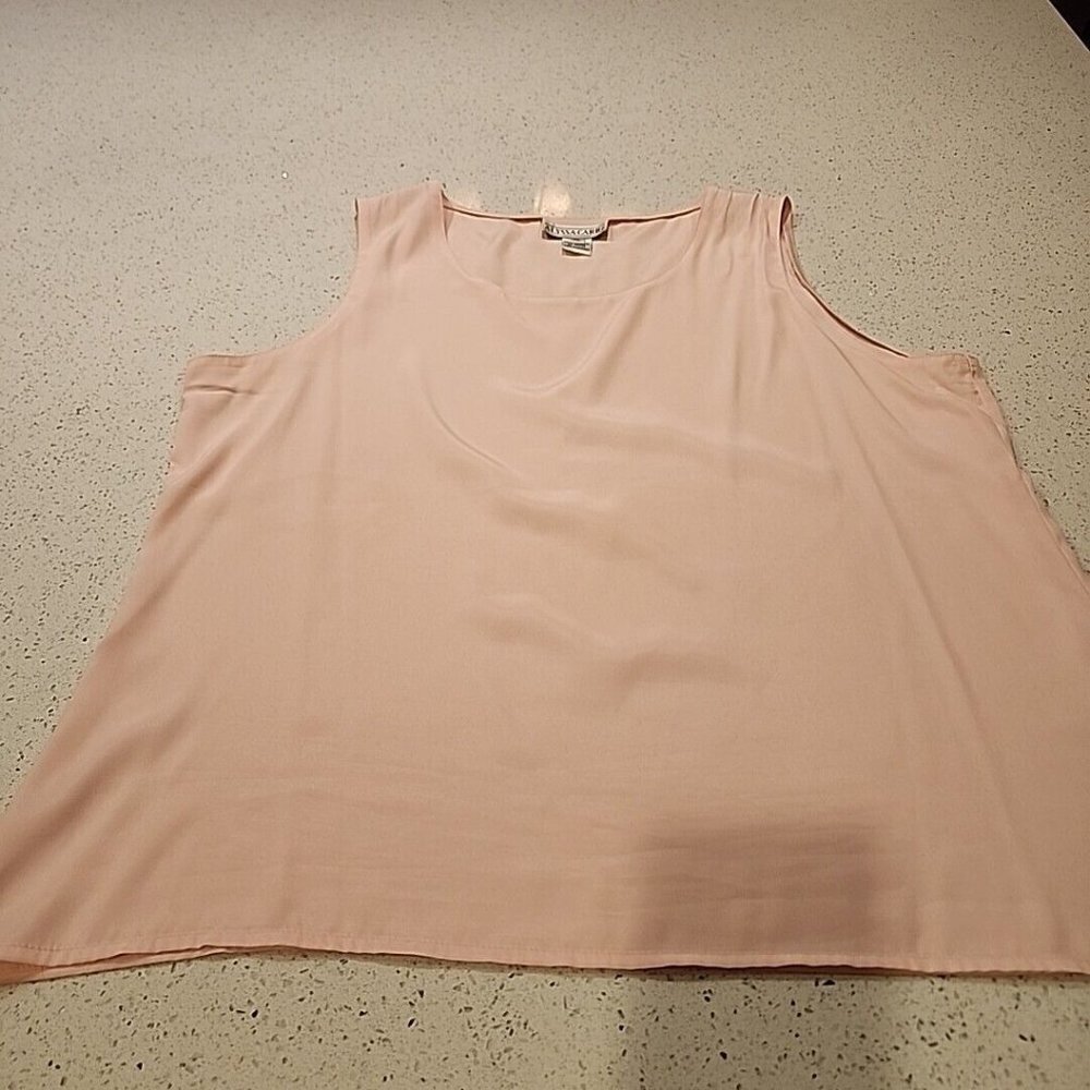 Vintage Alyssa Carr Pink Tank Top Sleeveless Shirt XL